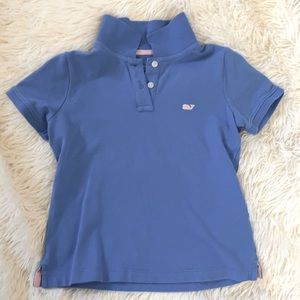 Vineyard Vines Blue and Pink Polo